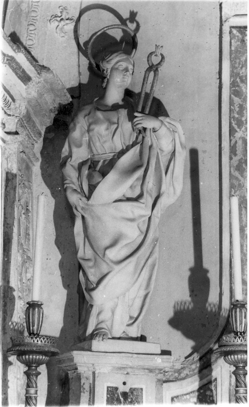 Sant'Apollonia (statua, elemento d'insieme) di Corbarelli Domenico (sec. XVIII)