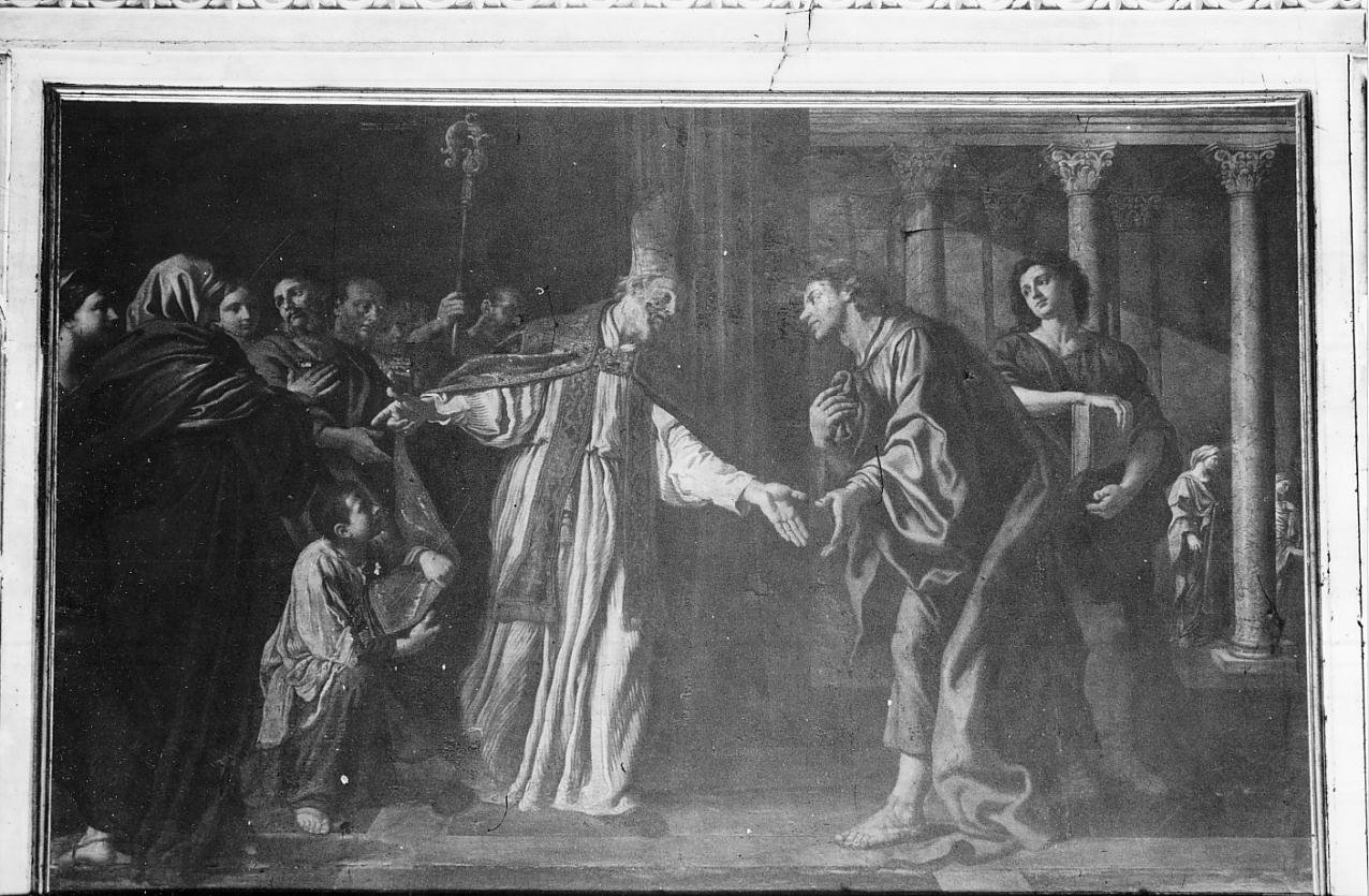 Sant'Agostino e Sant'Ambrogio (dipinto, opera isolata) di De Longe Robert (attribuito) (fine sec. XVII)