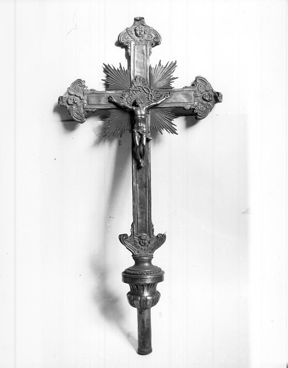 croce processionale, opera isolata - ambito italiano (fine sec. XVII)