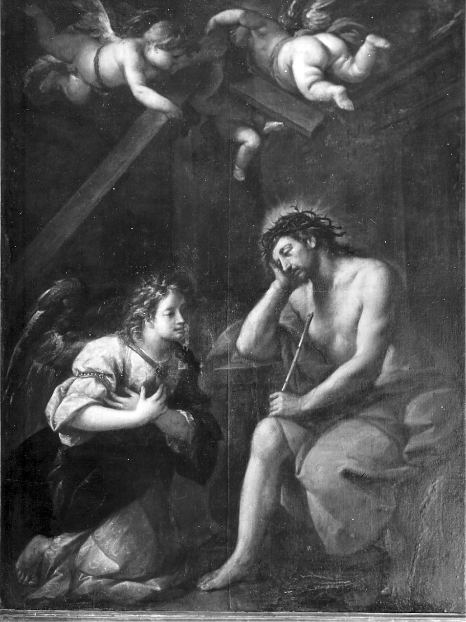 Cristo confortato da un angelo (dipinto, opera isolata) di Nuvolone Carlo Francesco (attribuito) (sec. XVII)