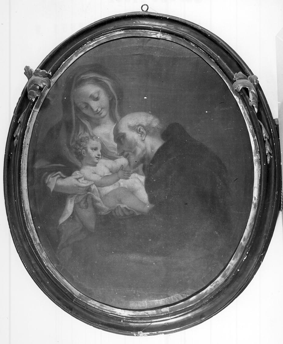 Madonna con Bambino e Santo (dipinto, opera isolata) - ambito cremonese (sec. XVIII)