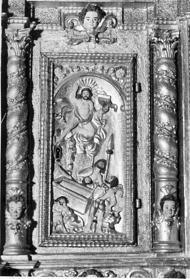 Cristo risorto (porticina, elemento d'insieme) di Boscaì Bottega (bottega) (metà sec. XVII)