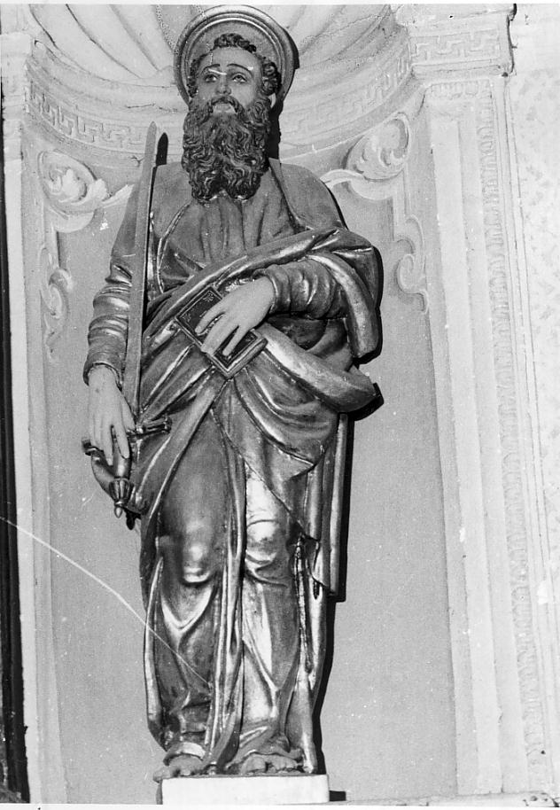 San Paolo (statua, opera isolata) di Boscaì Bottega (attribuito) (metà sec. XVII)