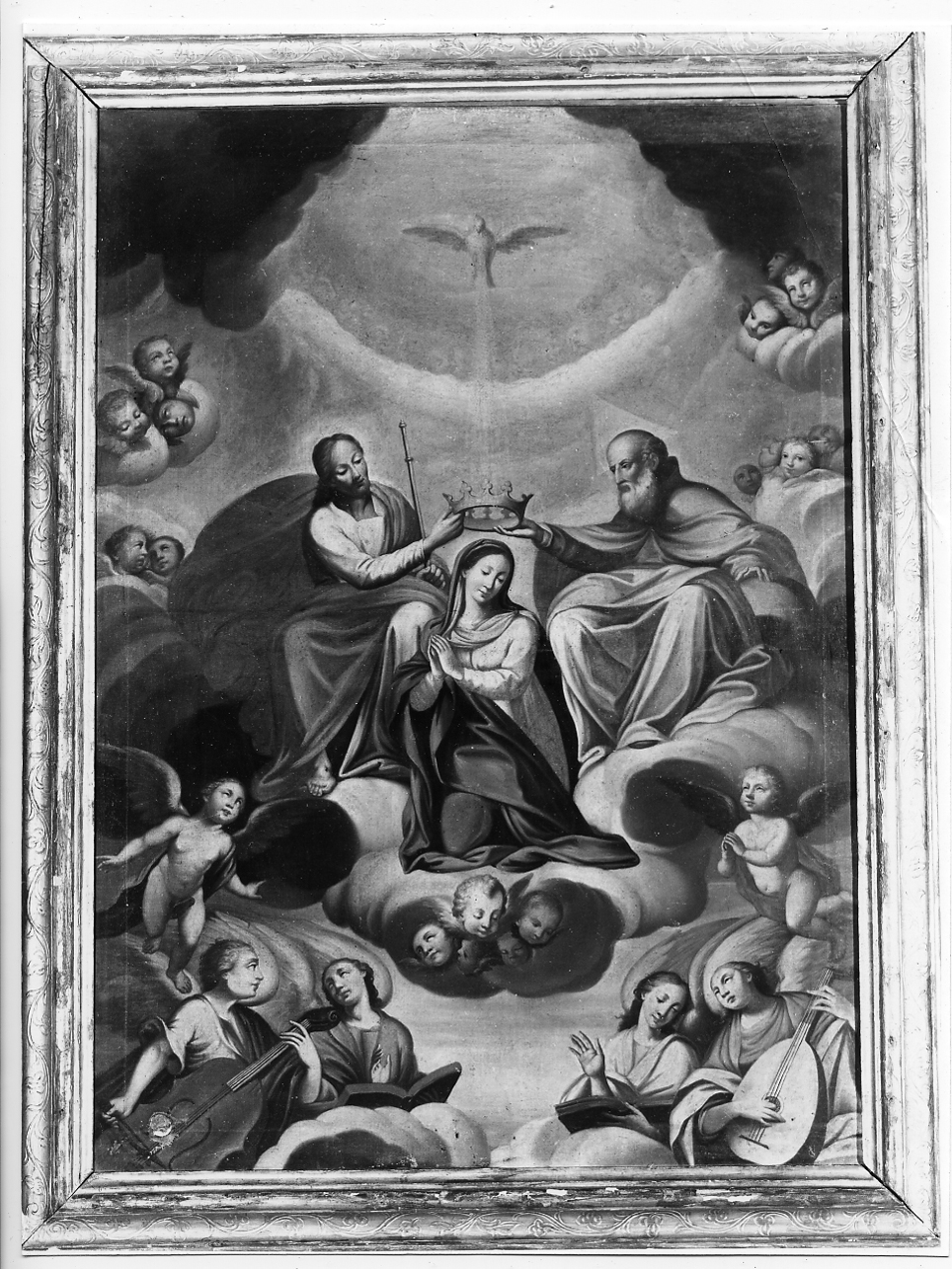 incoronazione di Maria Vergine (dipinto, opera isolata) - ambito cremonese (prima metà sec. XVII)