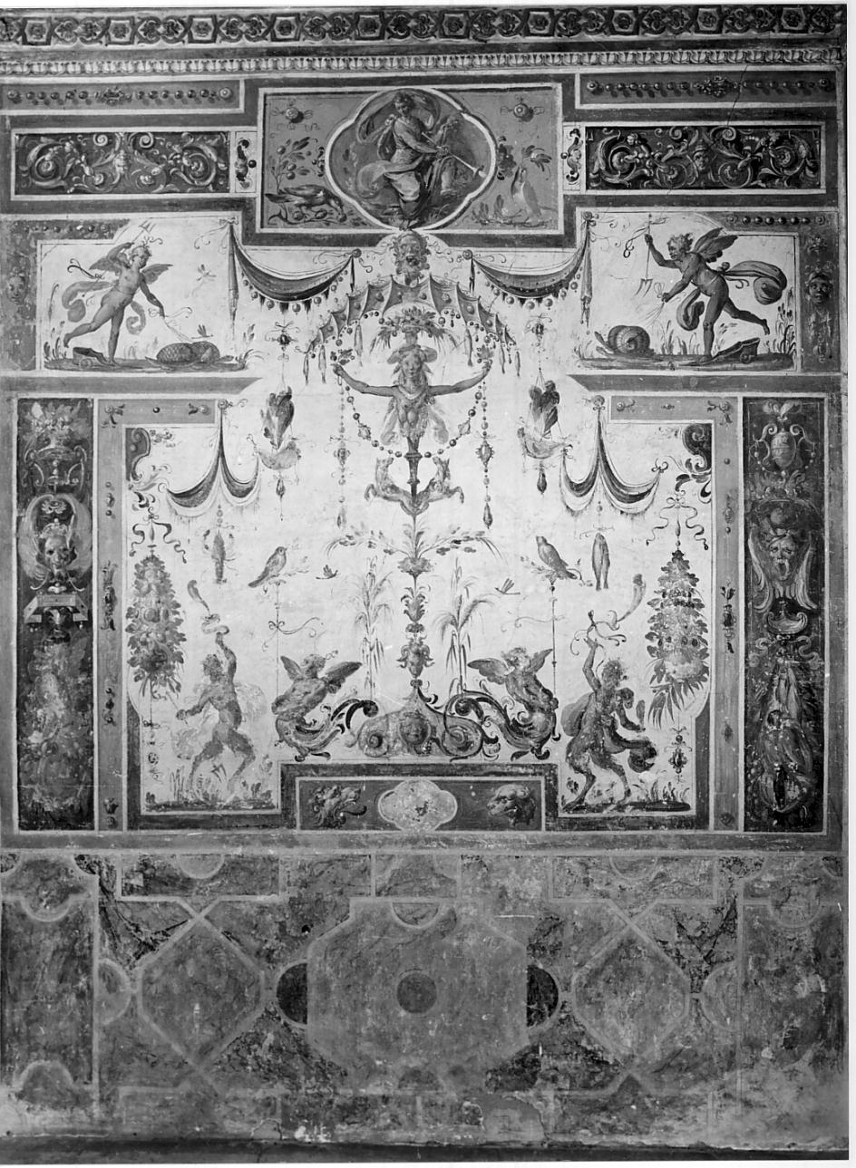 decorazione pittorica, elemento d'insieme di Fornaretto Mantovano (attribuito) (seconda metà sec. XVI)