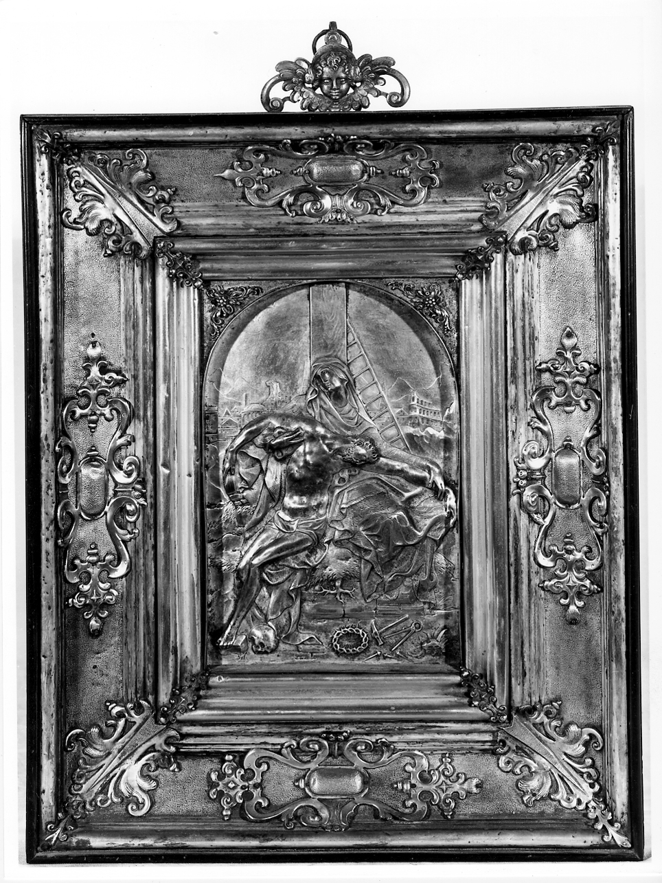 Pietà (rilievo, opera isolata) - manifattura di Augusta (seconda metà sec. XVI)