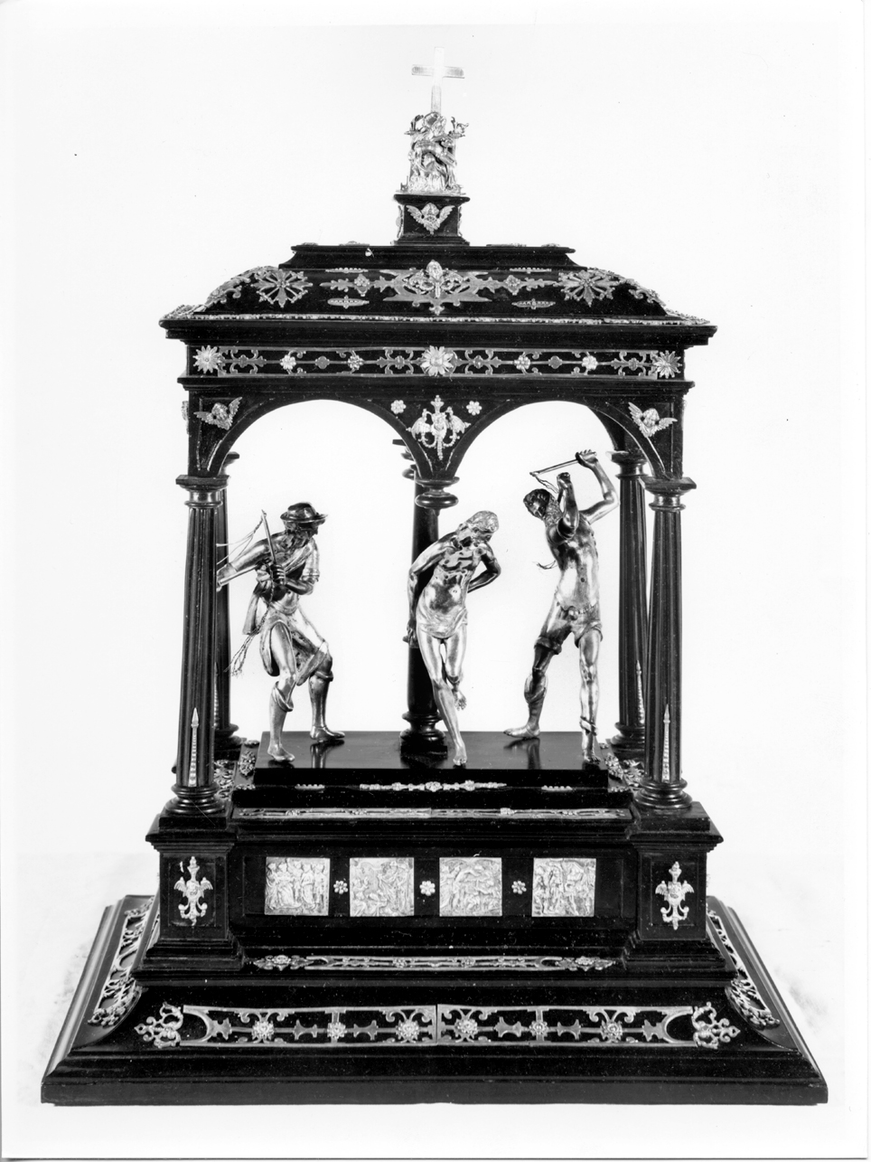 flagellazione di Cristo (reliquiario architettonico - a tempietto, opera isolata) - manifattura di Augusta (seconda metà sec. XVI)