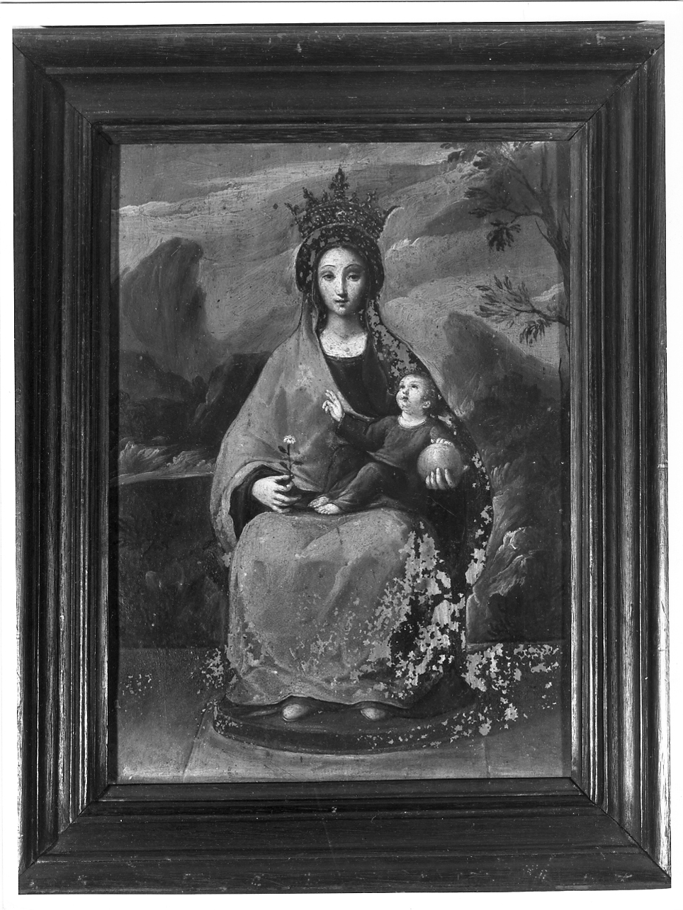 Madonna in trono con Bambino (dipinto, opera isolata) - ambito lombardo (seconda metà sec. XVIII)