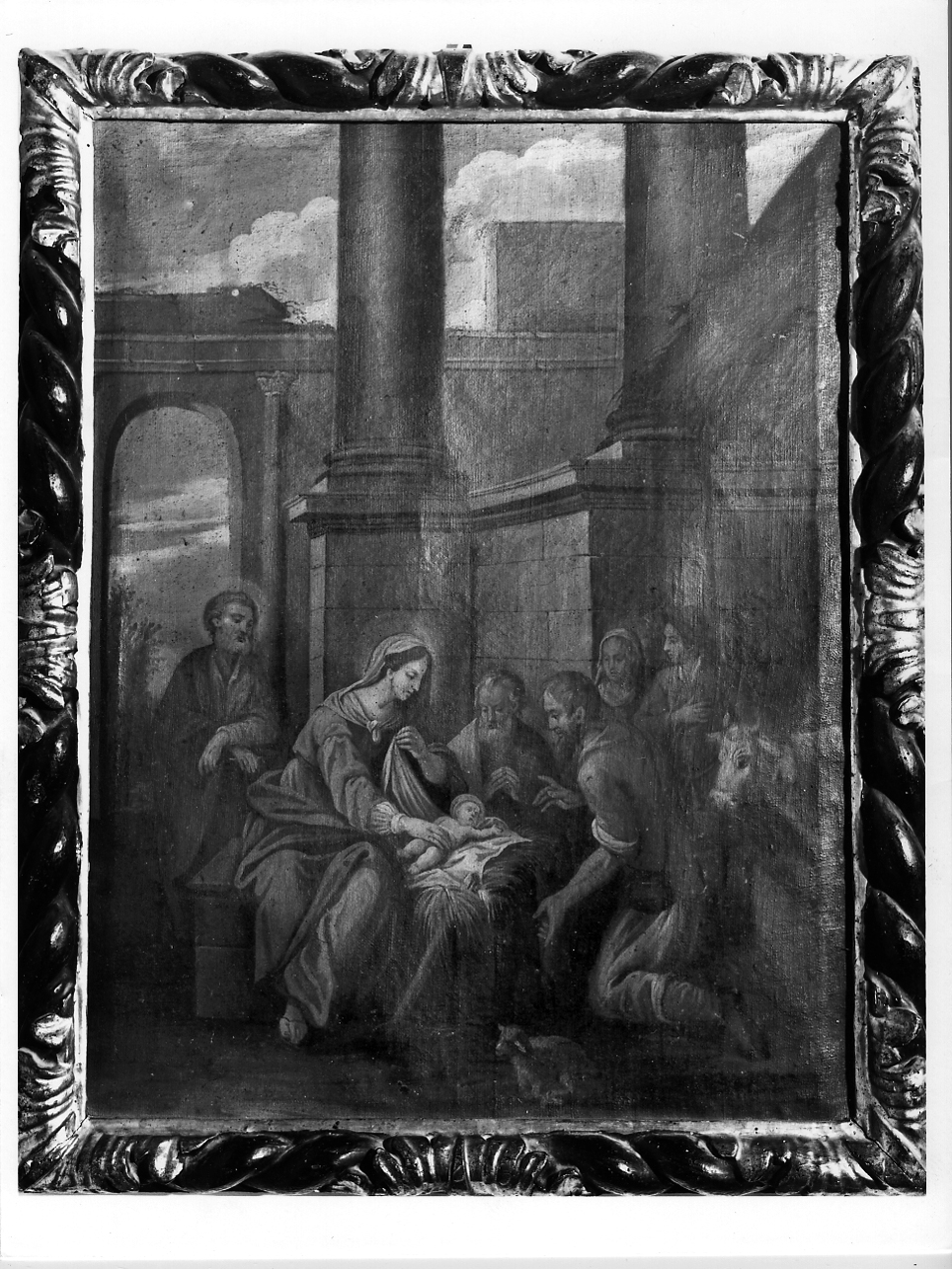 adorazione dei pastori (dipinto, opera isolata) - ambito bresciano (seconda metà sec. XVII)