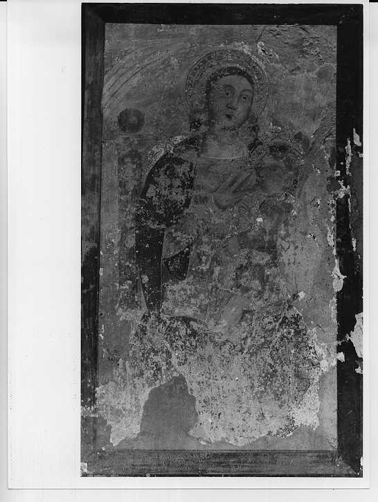 Madonna con Bambino (decorazione pittorica, opera isolata) - ambito lombardo (sec. XV)