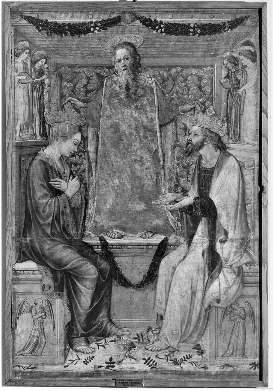 incoronazione di Cristo e di Maria (dipinto, opera isolata) di Bembo Bonifacio (sec. XV)