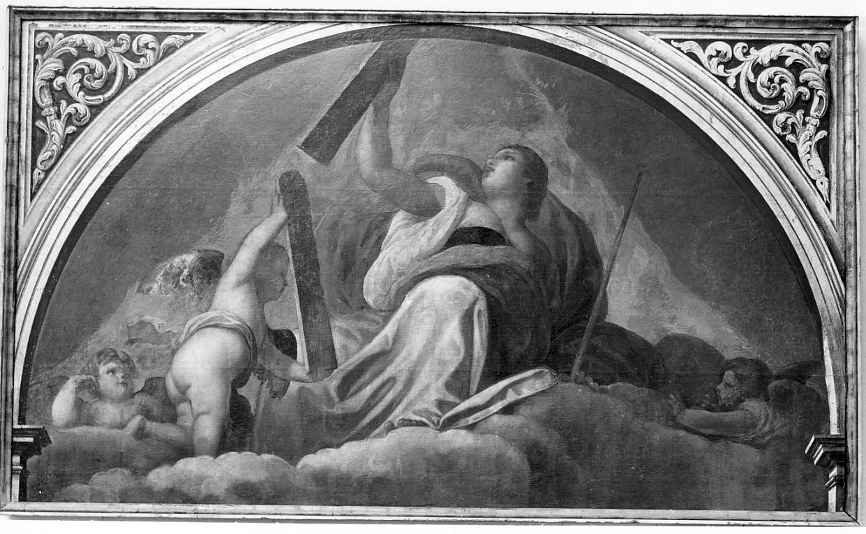 figura allegorica femminile con tre putti sopra le nubi (dipinto, opera isolata) di Varotari Alessandro detto Padovanino (prima metà sec. XVII)