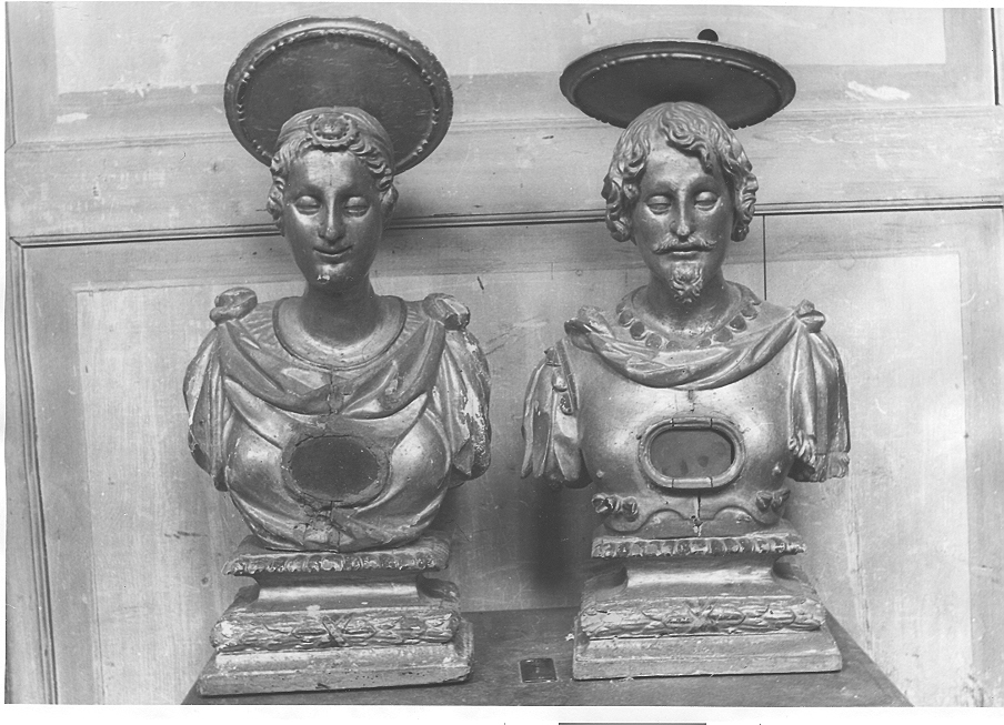 Santi (reliquiario - a busto, coppia) - ambito italiano (sec. XVII)
