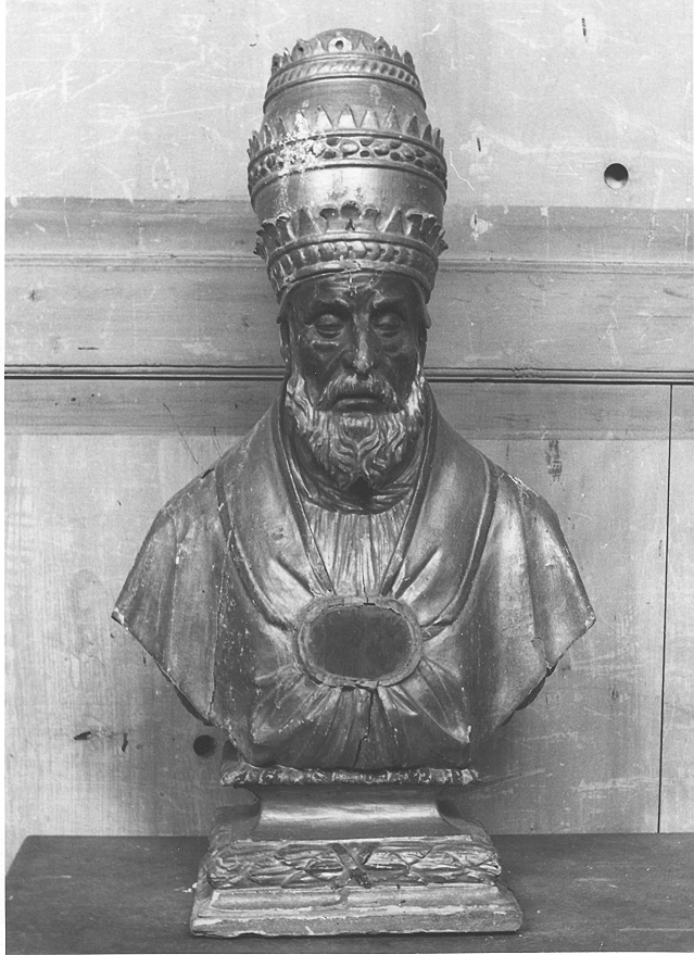 Santo papa (reliquiario - a busto, opera isolata) - ambito italiano (sec. XVII)