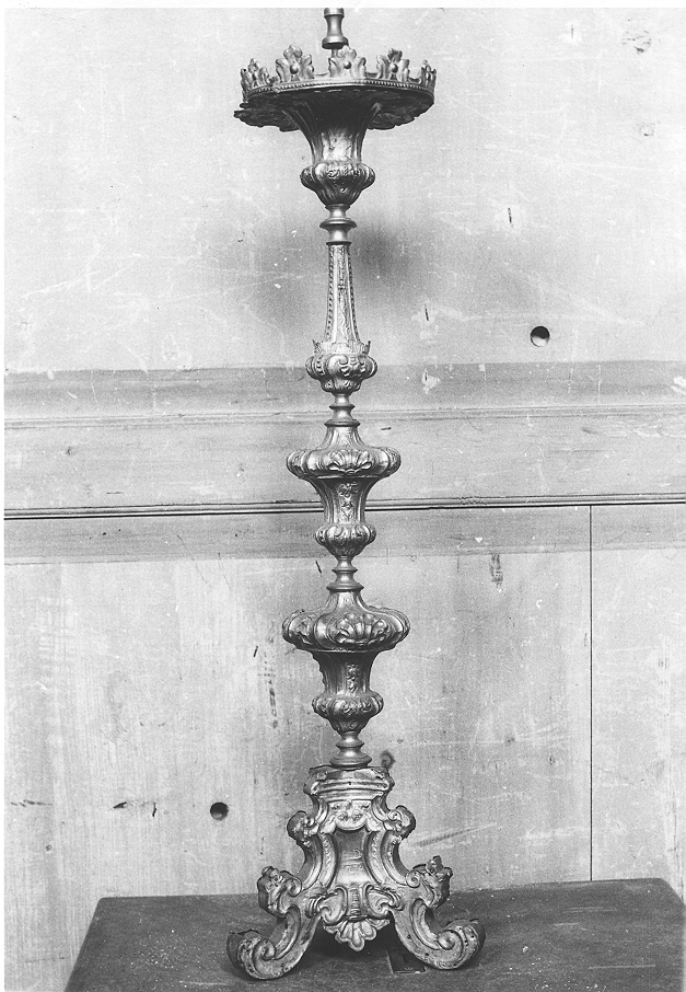 candeliere, serie - bottega bresciana (sec. XVIII)