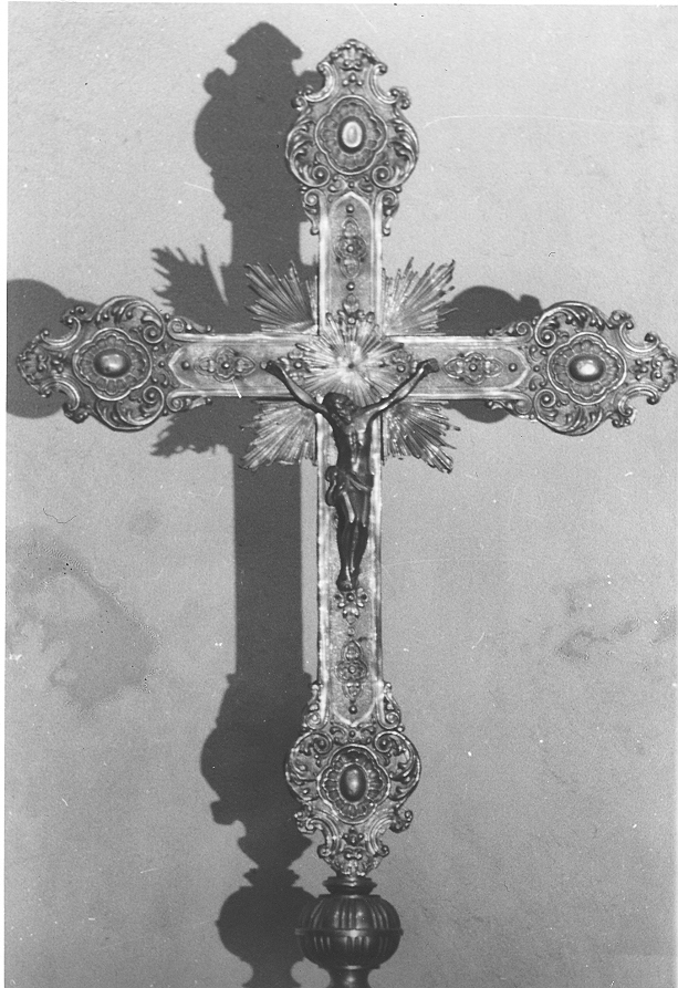 croce processionale, opera isolata - ambito italiano (sec. XIX)