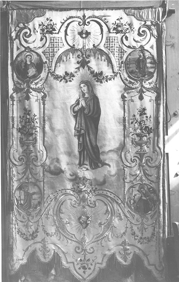 Madonna Addolorata (stendardo, opera isolata) - ambito italiano (sec. XIX)
