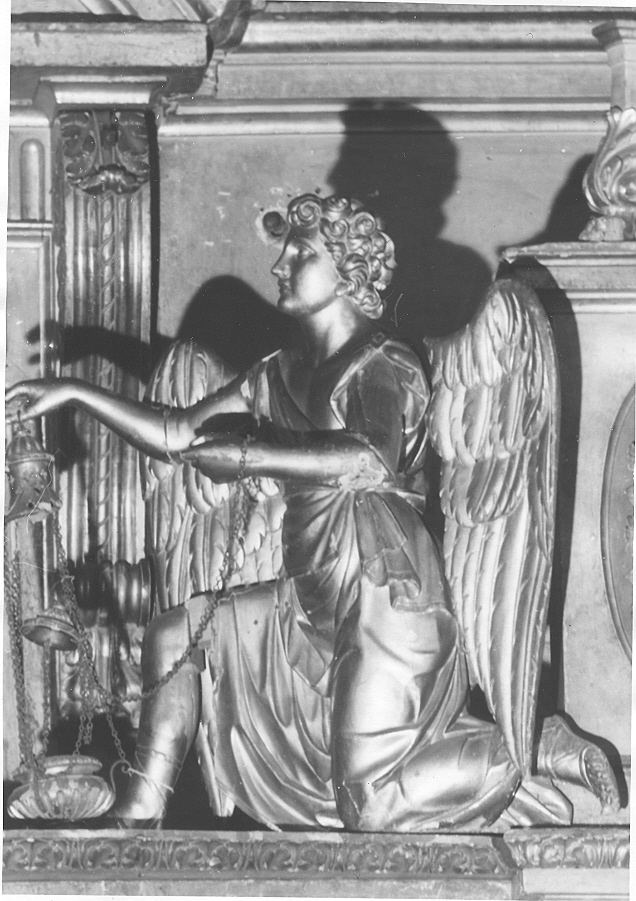 angelo reggituribolo (scultura, opera isolata) - ambito italiano (sec. XIX)
