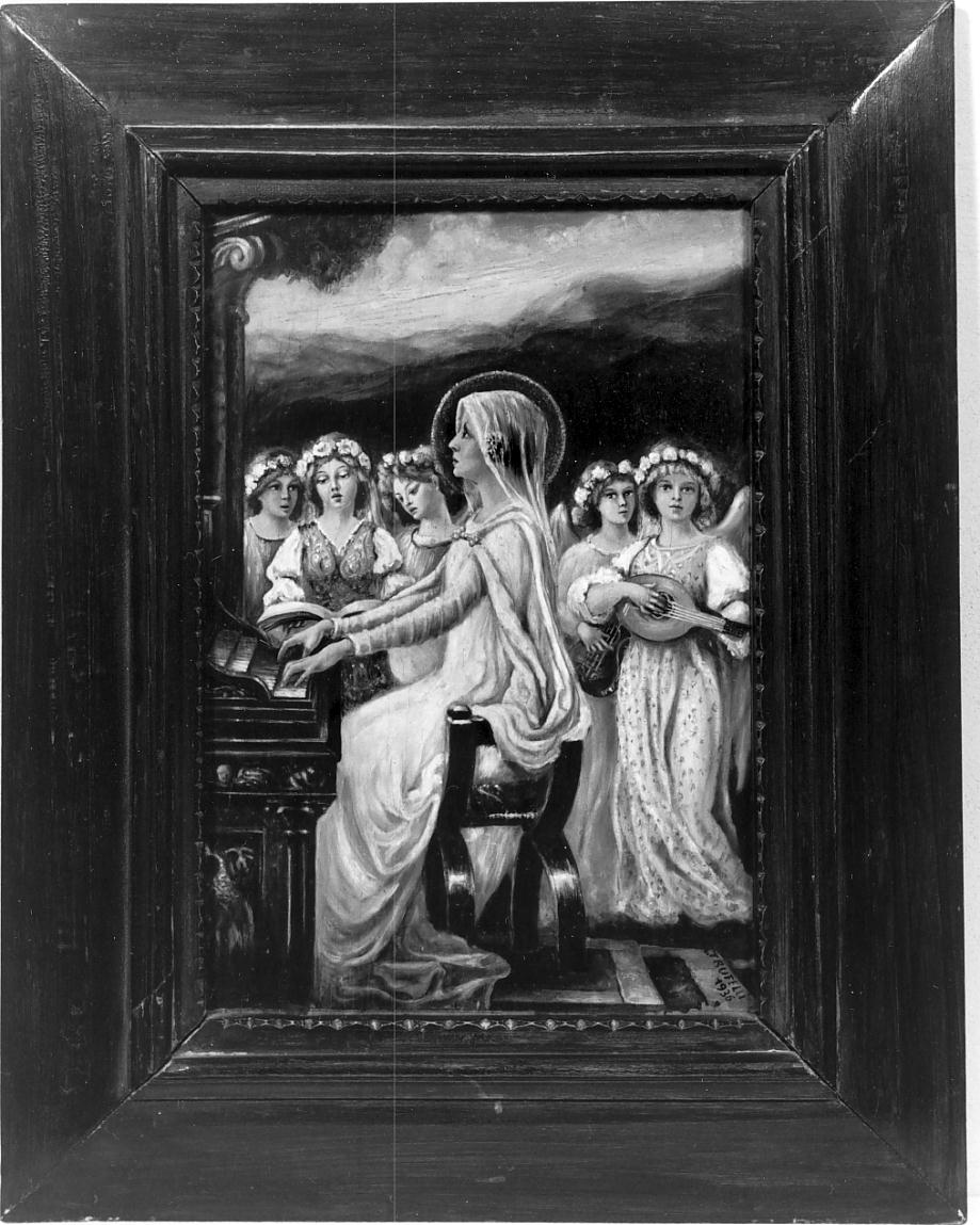 Santa Cecilia patrona della musica (dipinto, opera isolata) di Truffelli Guido (secondo quarto sec. XX)
