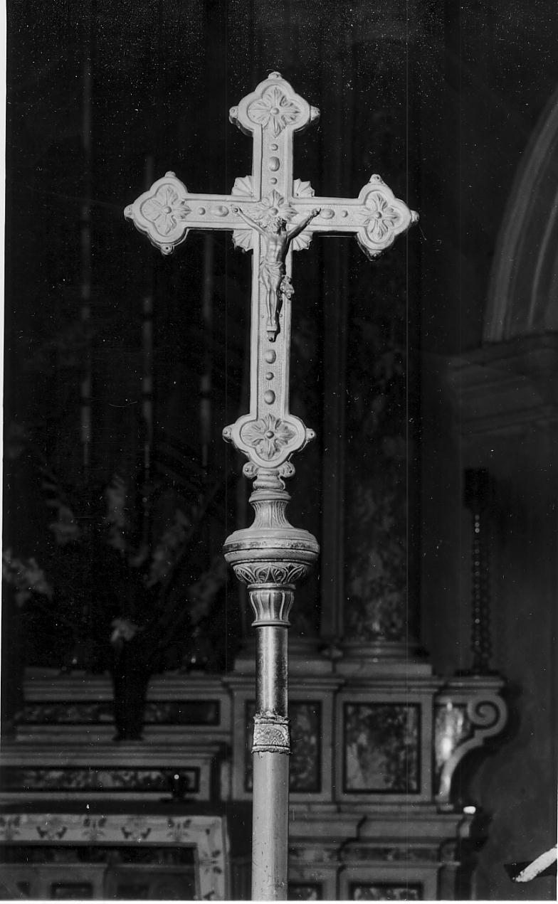 croce processionale, opera isolata - ambito italiano (seconda metà sec. XIX)