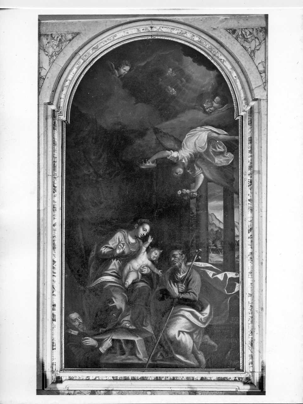 Sacra Famiglia (dipinto, opera isolata) di Bertanza Andrea (sec. XVIII)