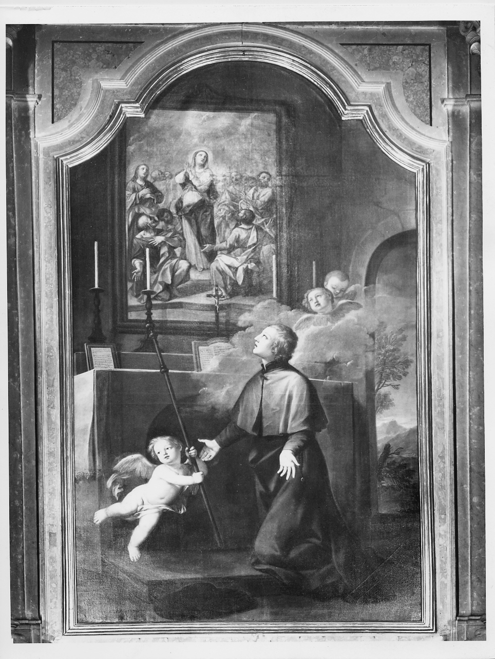 San Stanislao Kostka in preghiera (dipinto, opera isolata) di Torelli Lucia (sec. XVIII)