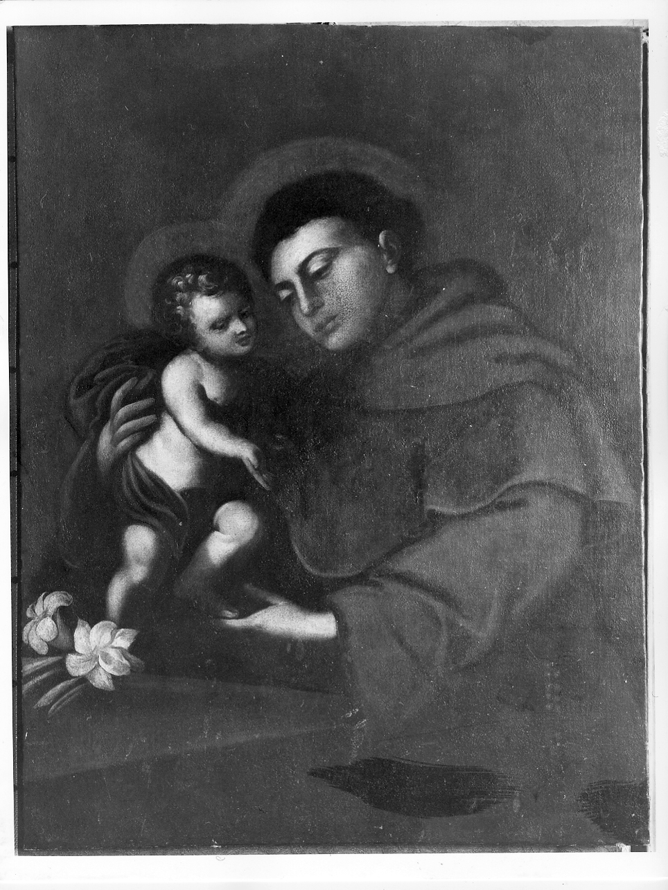 Sant'Antonio da Padova con il bambino (dipinto, opera isolata) - ambito mantovano (sec. XVIII)