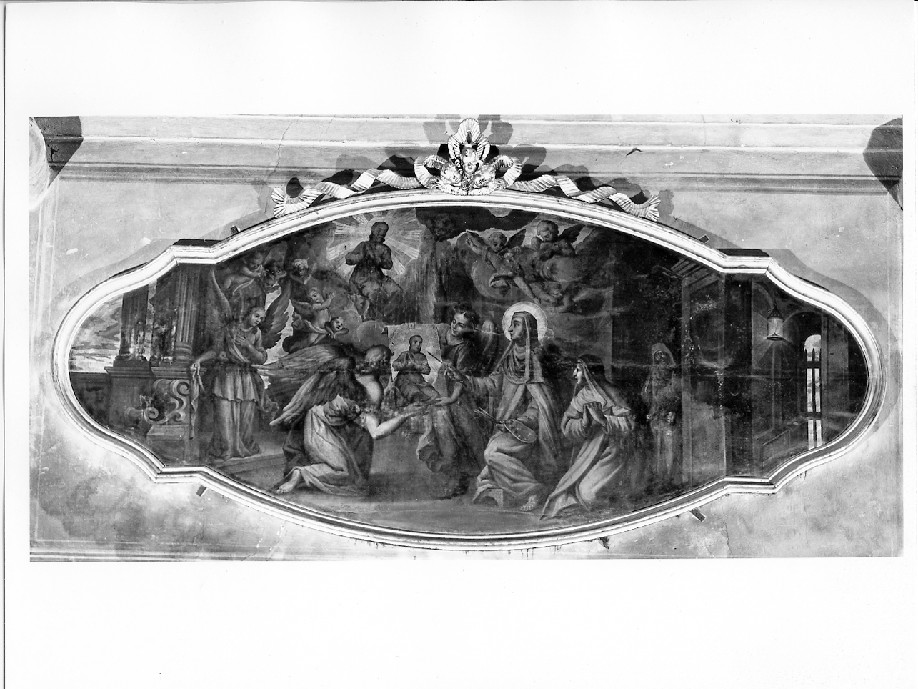 Scena della venerazione per San Luigi Gonzaga (dipinto, opera isolata) - ambito mantovano (seconda metà sec. XVII)