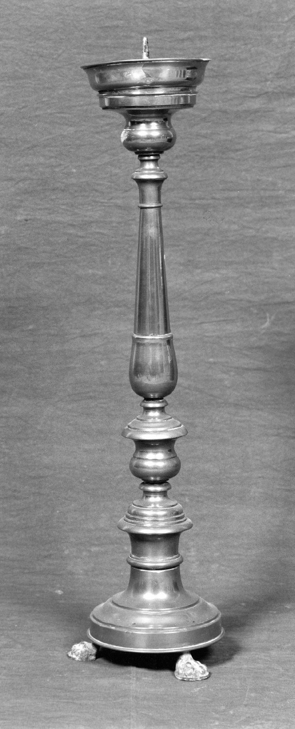 candeliere d'altare, serie - ambito lombardo (seconda metà sec. XIX)