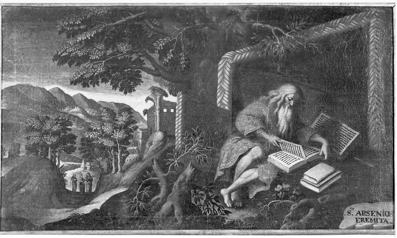 Sant'Arsenio Eremita (dipinto, opera isolata) - ambito italiano (sec. XVII)