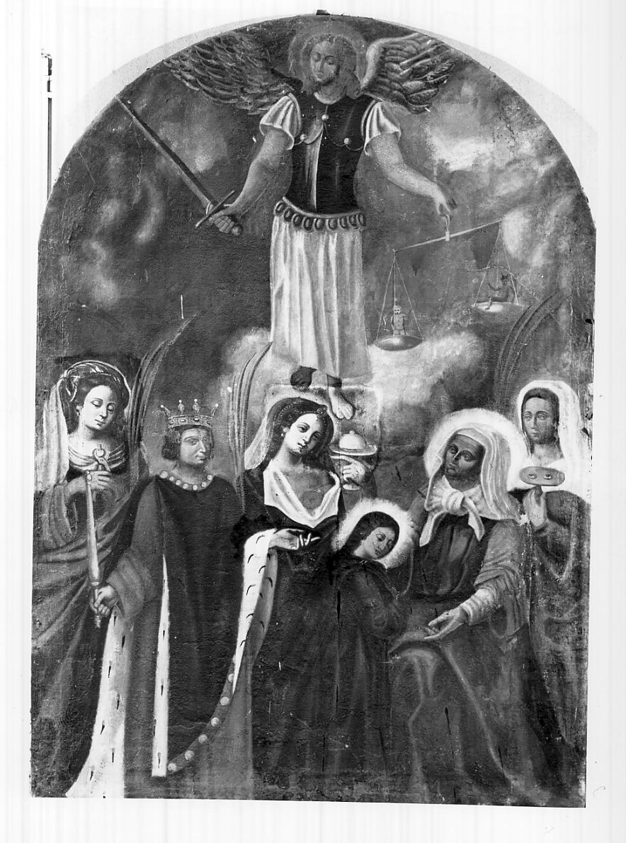 San Michele Arcangelo; Sant'Apollonia; Santo Re; Sant'Agata; Sant'Anna e la Vergine Bambina; Santa Lucia (dipinto, opera isolata) - ambito mantovano (sec. XVII)