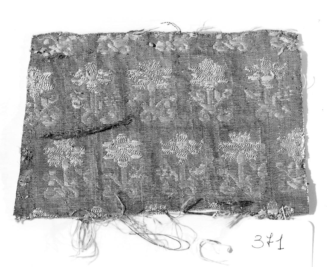 tessuto, frammento - manifattura italiana (fine/inizio secc. XVI/ XVII)