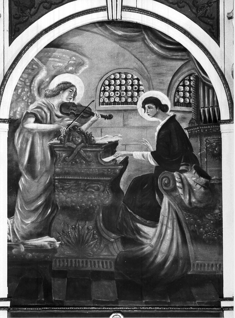 Santa Cecilia patrona della musica (dipinto, elemento d'insieme) di Bononi Augusto (sec. XX)