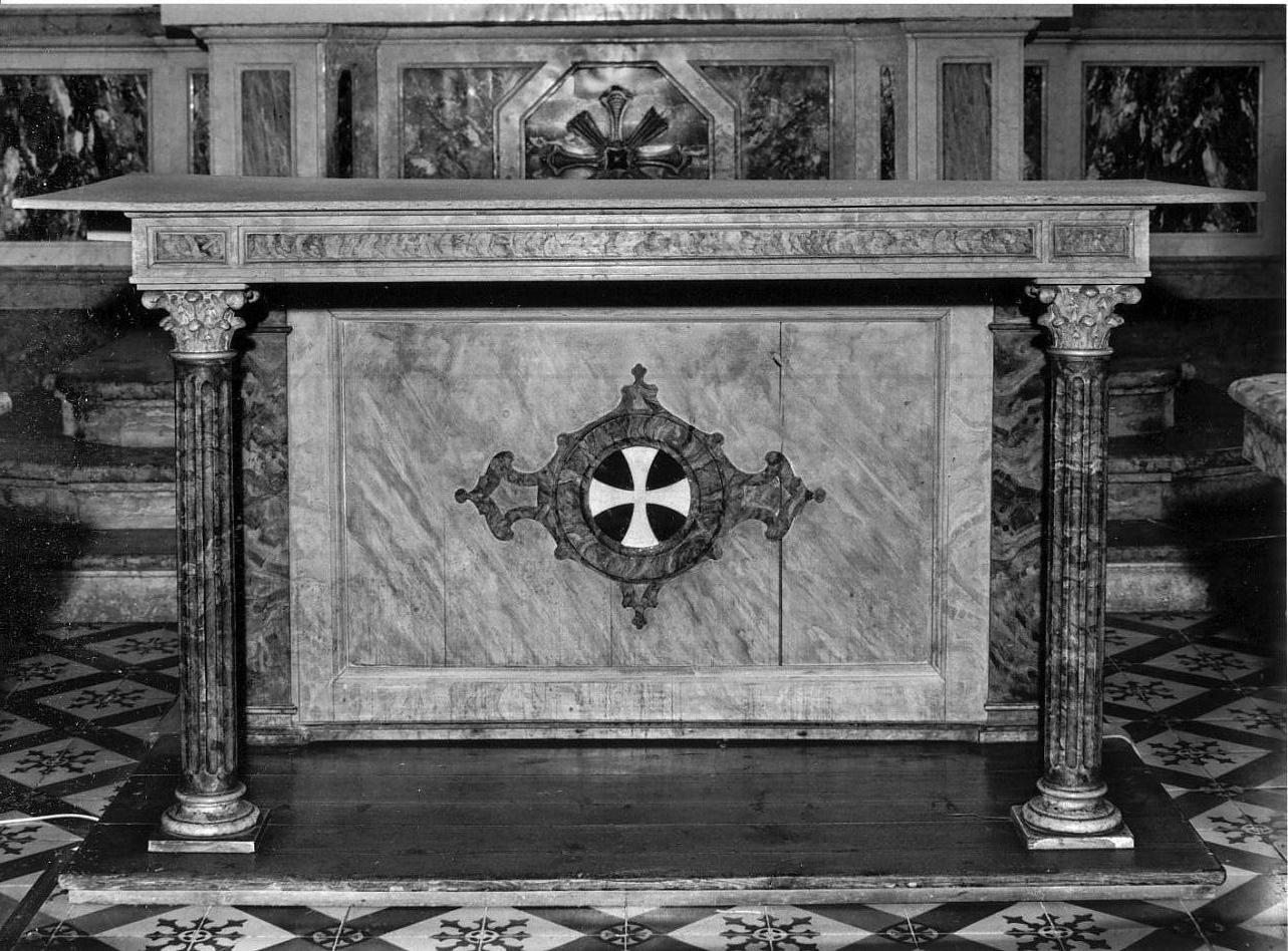 mensa d'altare, elemento d'insieme di Caleffi Attilio (sec. XX)