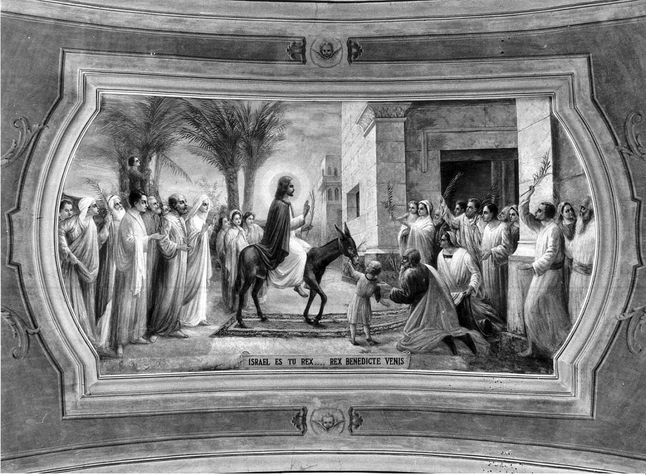 entrata di Cristo in Gerusalemme (dipinto, elemento d'insieme) di Colombati Egidio, Pezzali Enrico (sec. XX)