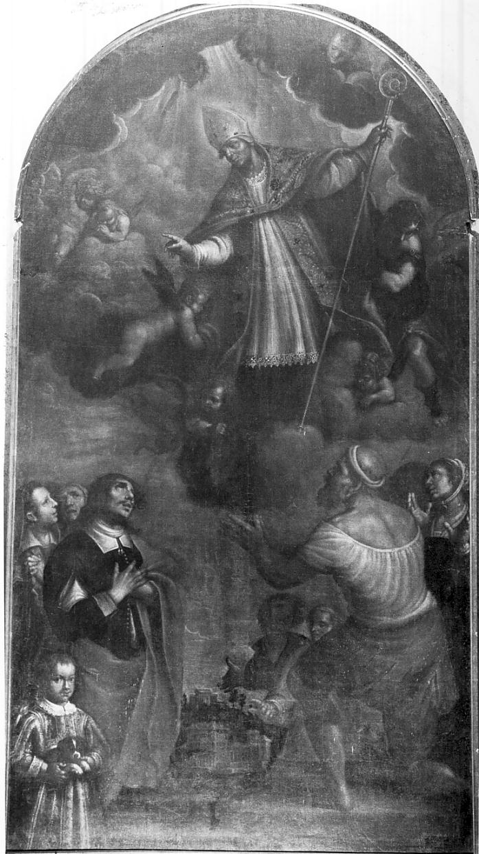 Sant'Onorio Vescovo (dipinto, opera isolata) di Gandini Bernardino (attribuito) (sec. XVII)