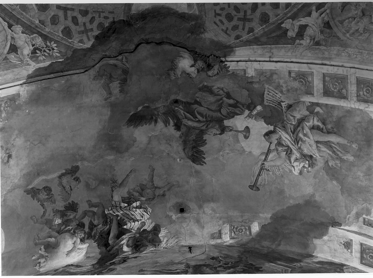 angeli con tube (dipinto, elemento d'insieme) di Tiepolo Gian Domenico (attribuito) (sec. XVIII)