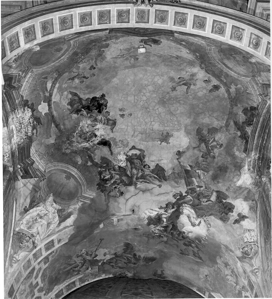 gloria dei Santi Faustino e Giovita (dipinto, elemento d'insieme) di Tiepolo Gian Domenico (attribuito) (sec. XVIII)