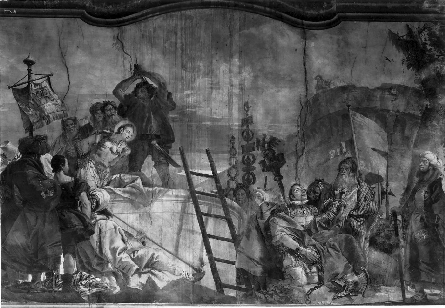 Martirio dei Santi Faustino e Giovita (dipinto, opera isolata) di Tiepolo Gian Domenico (attribuito) (sec. XVIII)