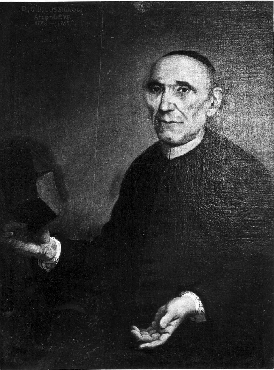 il parroco G. B. Lussignoli (dipinto, opera isolata) - ambito italiano (seconda metà sec. XVIII)