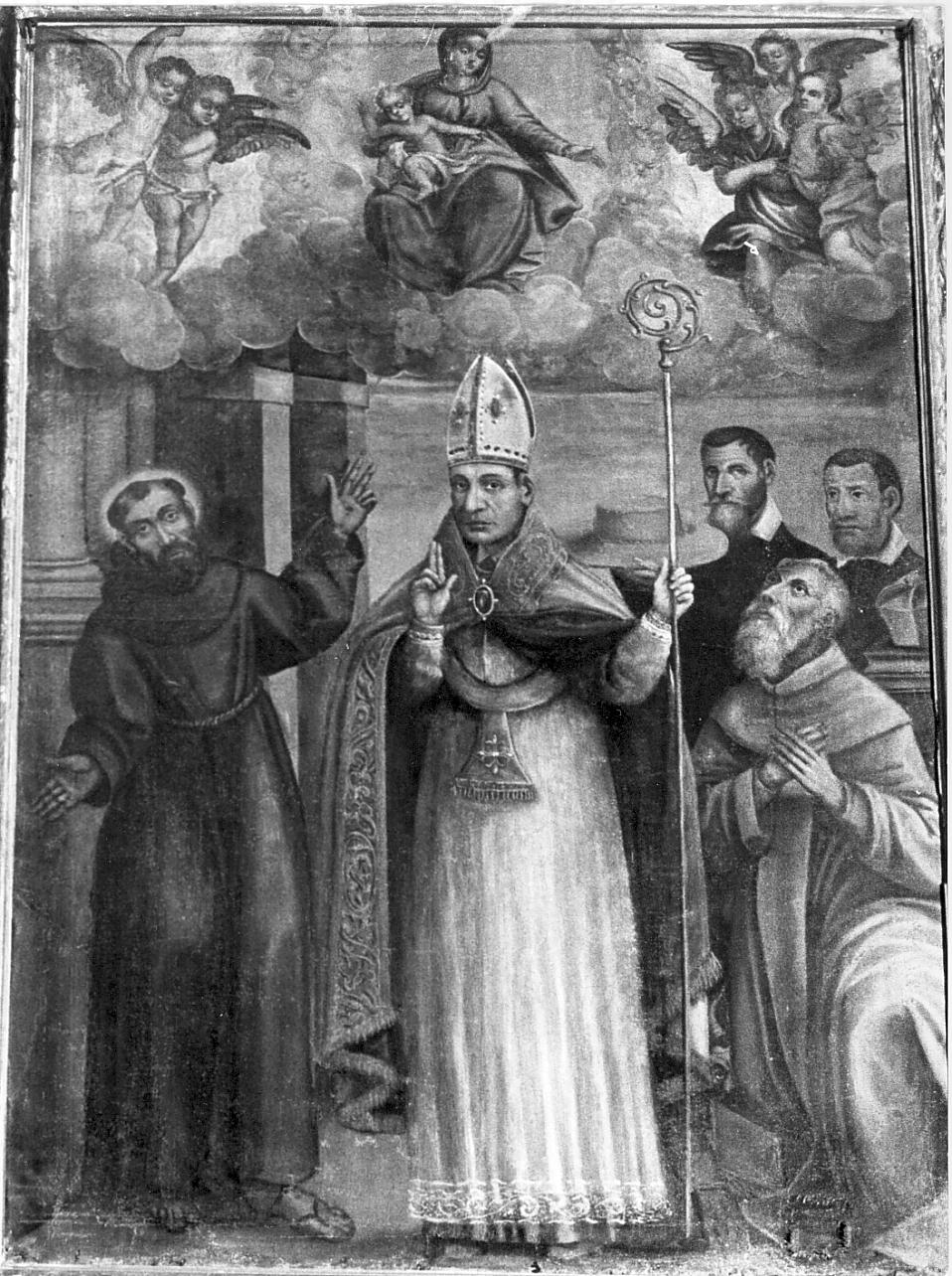 San Carlo Borromeo e Santi (dipinto, opera isolata) - ambito italiano (sec. XVII)