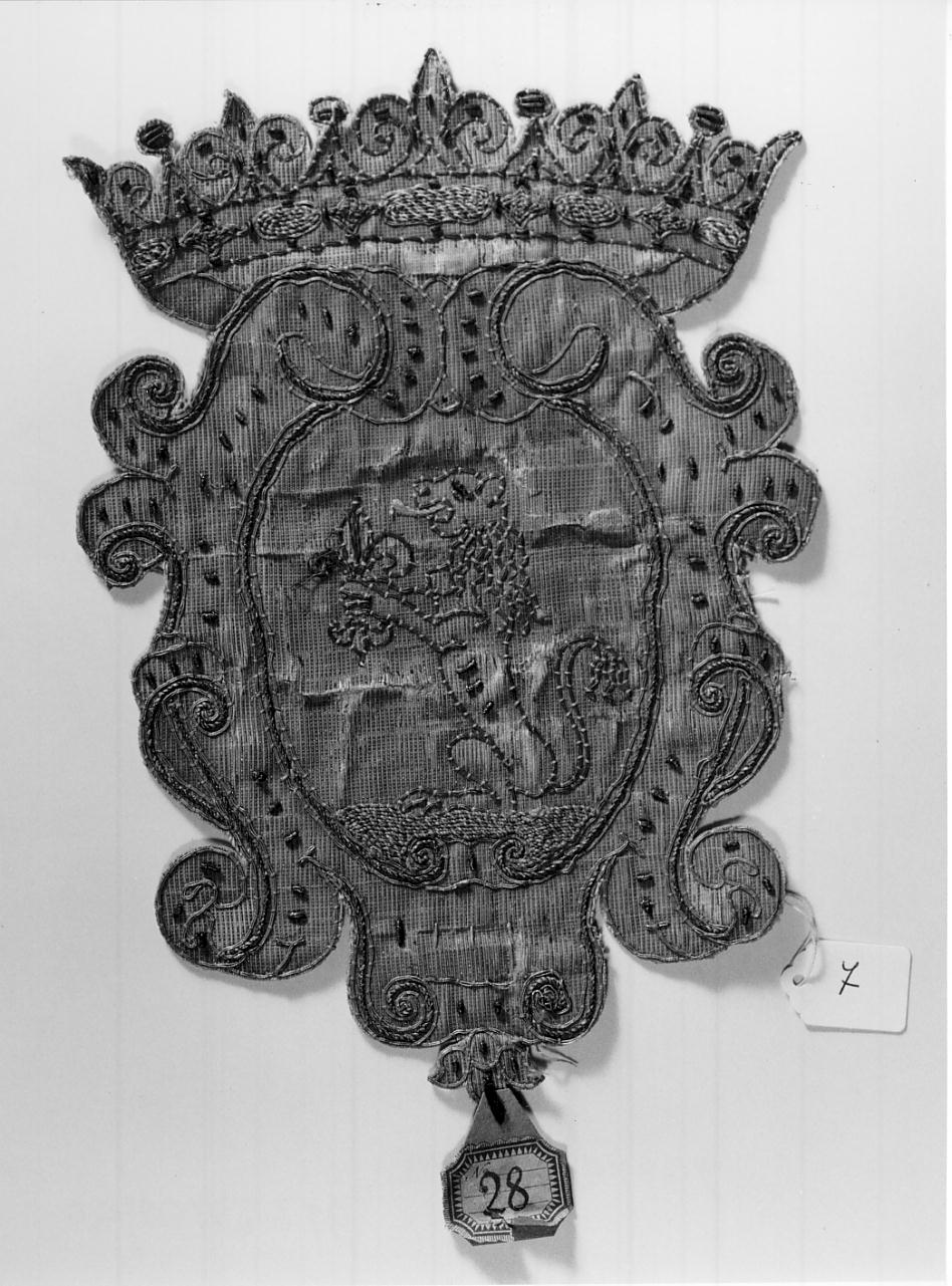 stemma (decorazione a ricamo, opera isolata) - manifattura italiana (sec. XVII)