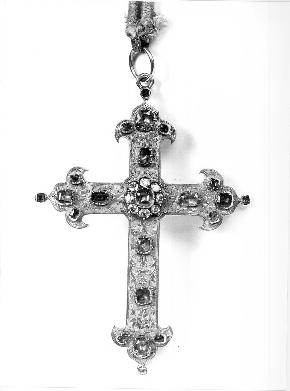 croce pettorale, opera isolata - ambito Italia settentrionale (fine sec. XVII)