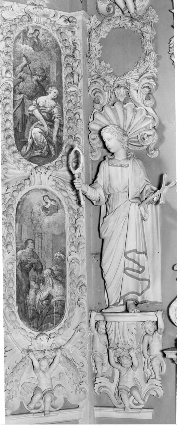 I miracoli di Santa Teresa d'Avila (decorazione plastico-pittorica, elemento d'insieme) - ambito Italia settentrionale (sec. XVII)