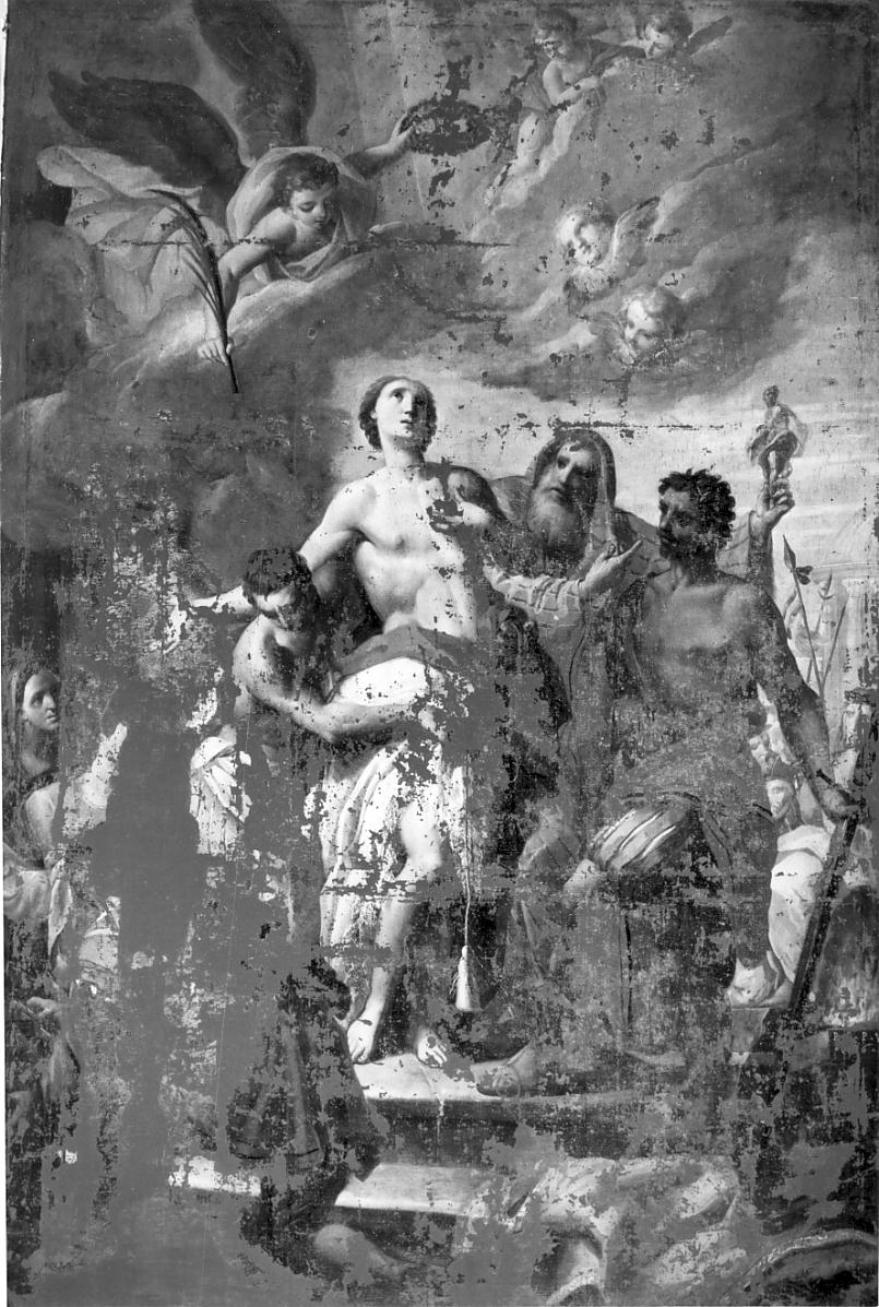 Sant'Innocenzo e i persecutori (dipinto, opera isolata) - ambito emiliano (fine sec. XVII)