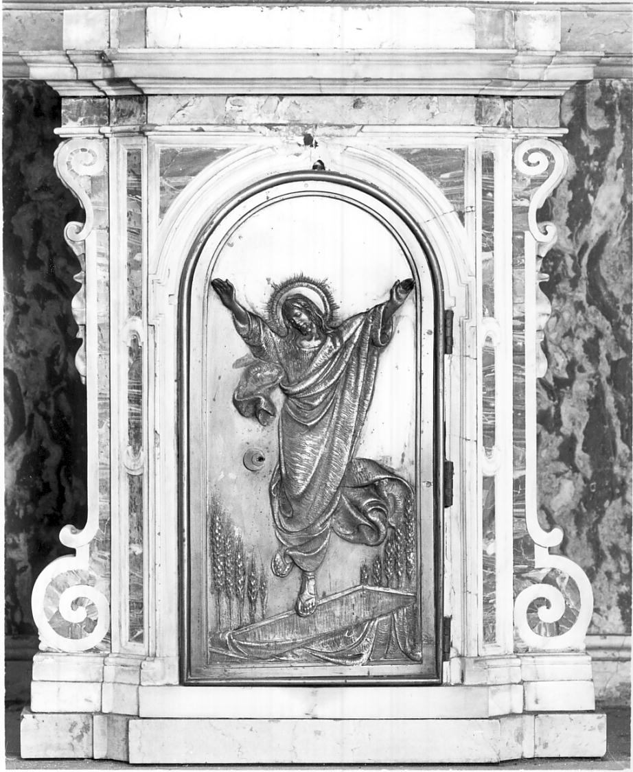 La resurrezione di Gesù Cristo (tabernacolo, elemento d'insieme) - ambito Italia settentrionale (secc. XVIII/ XX)
