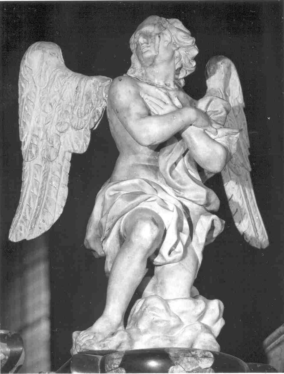angelo (statua, elemento d'insieme) - ambito bresciano (sec. XVII)