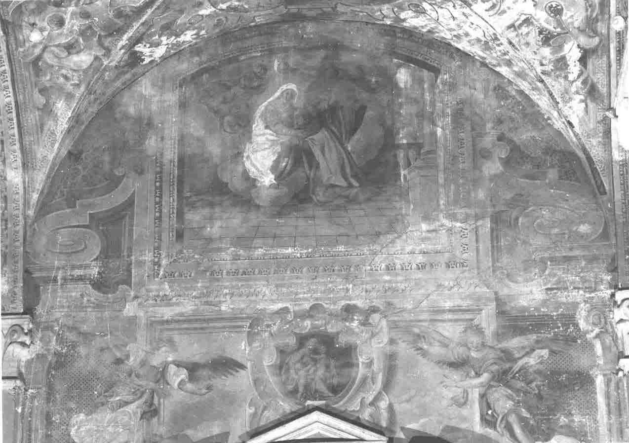 Madonna appare a Santa Maria Maddalena dei Pazzi (dipinto, opera isolata) - ambito bresciano (inizio sec. XVII)