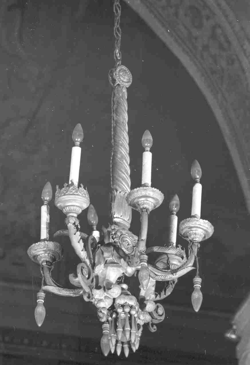 lampadario - a bracci, opera isolata - ambito bresciano (metà sec. XIX)