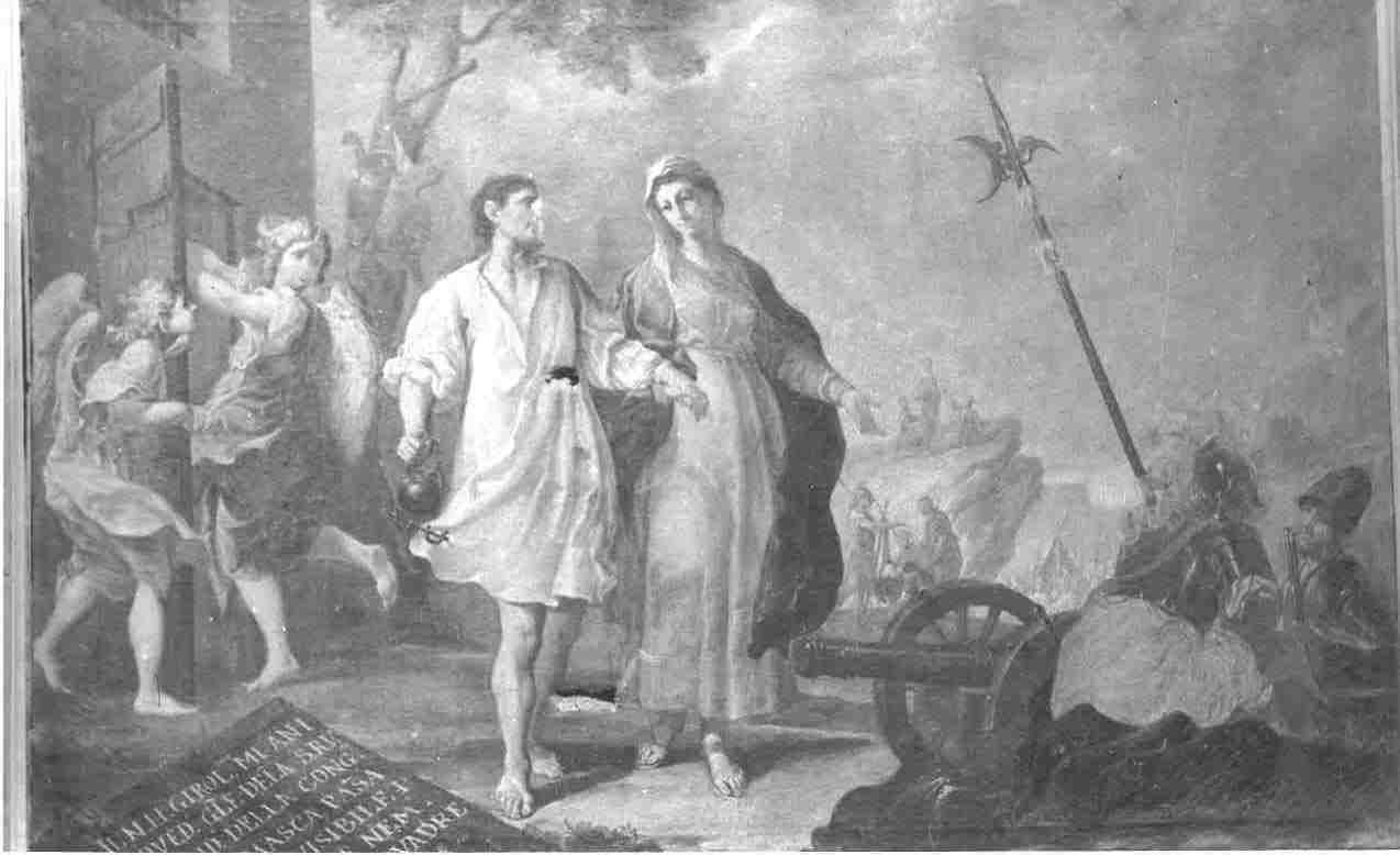 San Girolamo Miani attraversa il campo dei nemici (dipinto, opera isolata) di Tortelli Giuseppe (inizio sec. XVIII)